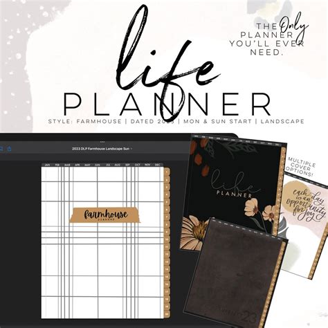 2023 Life Planner Farmhouse Landscape Digital Life Planner Easy