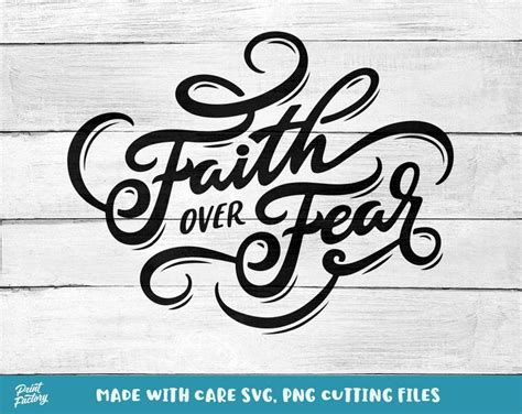 Faith Svg Faith Over Fear Handlettered Svg Christian Signs