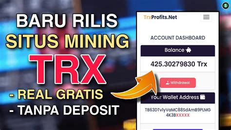 Baru Rilissitus Mining Trx Tercepat Tanpa Deposit Penghasil