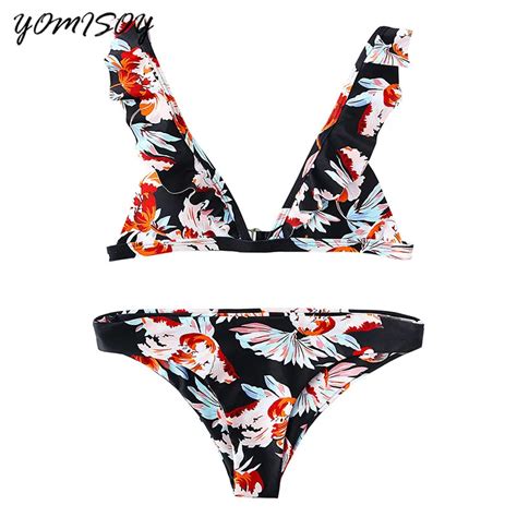 2018 Summer Women Sexy Print Swimsuit Women Bikini Push Up Swimwear