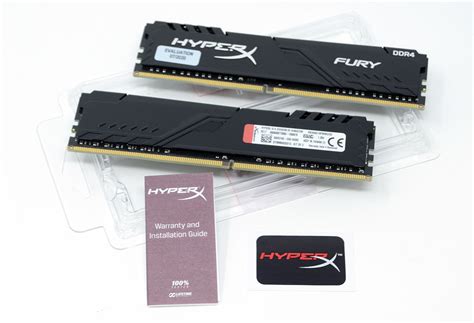 HyperX Fury DDR4 3600 MHz CL18 2x16 GB Review Packaging Contents