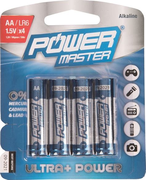 Powermaster Super Alkaline AA Batterij LR6 4 Stuks Bol