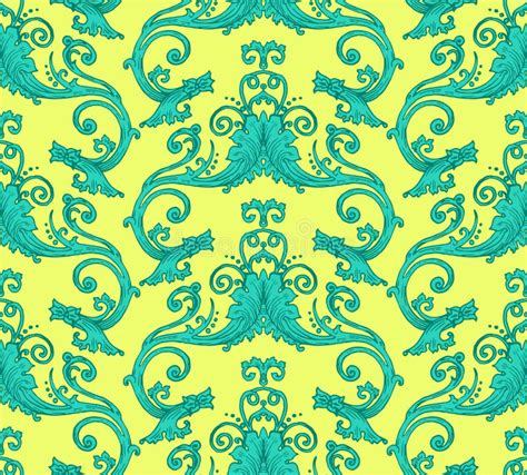 Antique Victorian Seamless Pattern Stock Vector Illustration Of