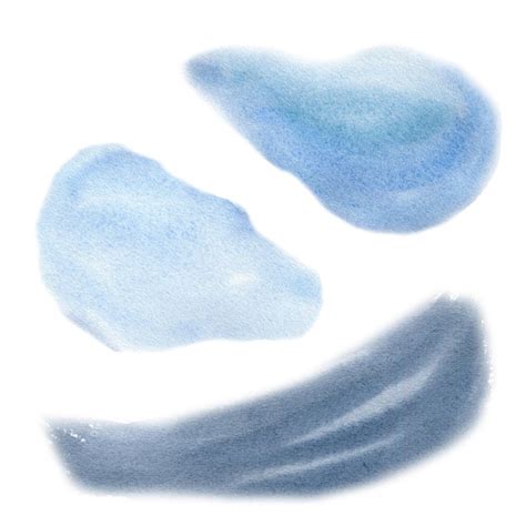 Premium Photo Blue Watercolor Paint Stains Isolated On White Background