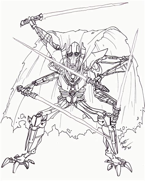 General Grievous Coloring Page Clip Art Library