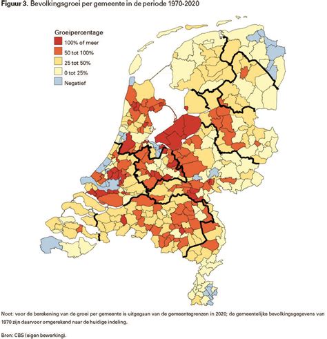 Population Growth In The Netherlands By Municipality In The Period