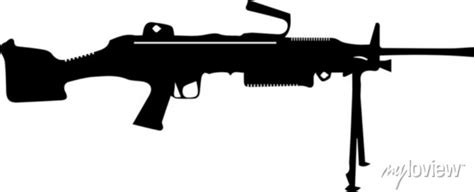 Pubg Gun Svg M249 Svg Vector Cutfile For Cricut And Silhouette Wall