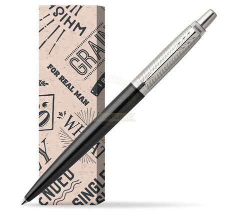 Parker Jotter Premium Gel Dark Grey Tower Ct Ballpoint Pen In Cover For