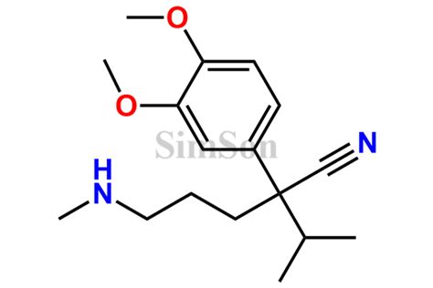 Verapamil EP Impurity F CAS No 34245 14 2 Simson Pharma Limited