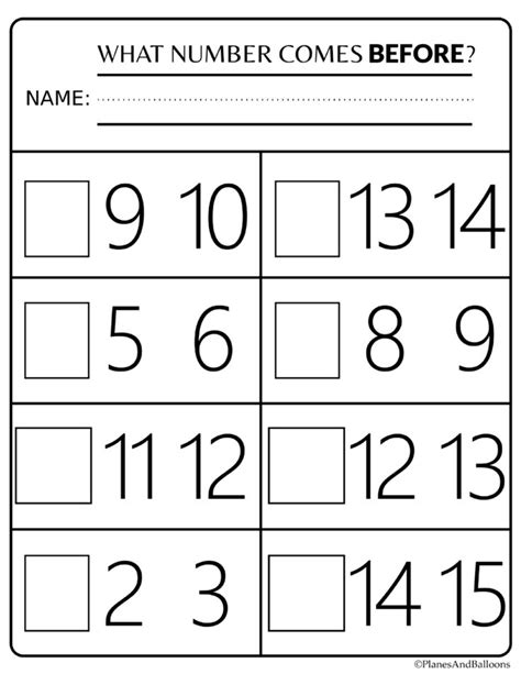 Free Printable Number Worksheets 1 20