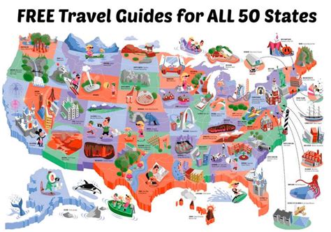 FREE Travel Guides for ALL 50 States | US travel map, Travel guides ...