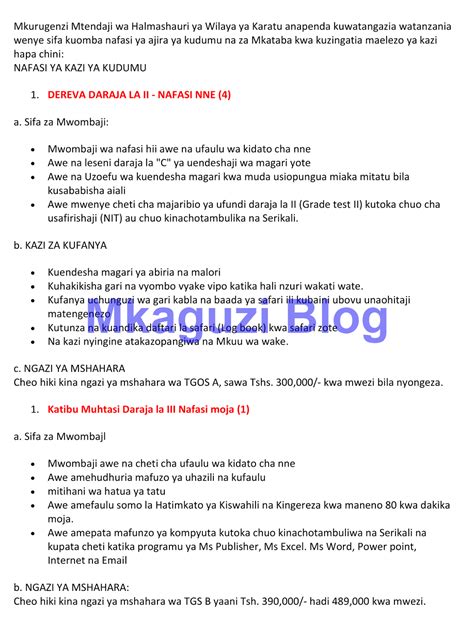 Ajira Zetu Jobs In Tanzania