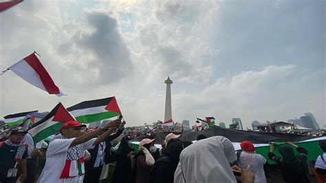 Massa Bela Palestina Di Monas Diklaim Lebih Dari 2 Juta Orang Nasional