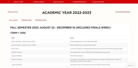 Academic Calendar Announce University Of Nebraska Lincoln