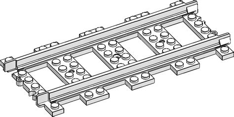 Train Track Straight Lego Parts Guide Brick Architect