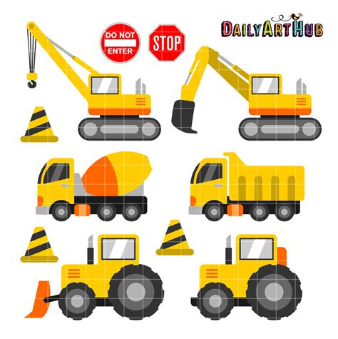 Construction Crew Clip Art Set | Daily Art Hub