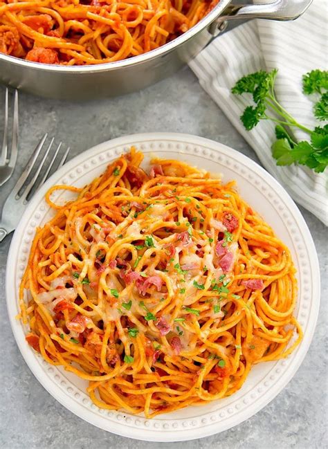 Spaghetti With Four Cheese Meat Sauce