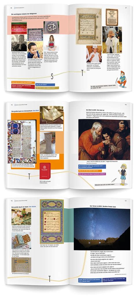 Doppelseiten Evangelisches Religionsbuch Layout