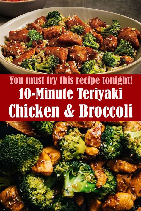 10 Minute Teriyaki Chicken And Broccoli Chicken Dishes Recipes Chicken Teriyaki Recipe Chicken