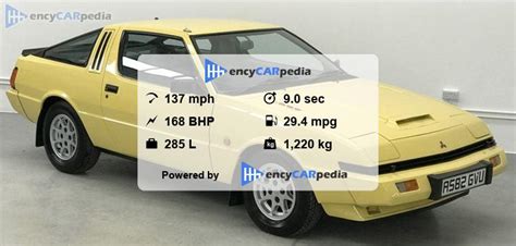 Mitsubishi Starion 2000 Turbo ECI Specs 1982 1985 Performance