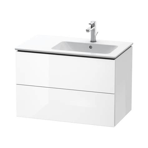 Duravit L Cube Meuble Sous Vasque Avec 2 Tiroirs Blanc Ultra Brillant