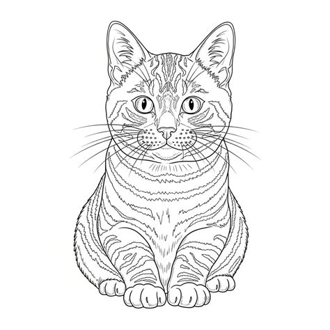 Desenho De Gato Para Imprimir Realista - Desenho de gato realista: venha colorir com detalhes incríveis