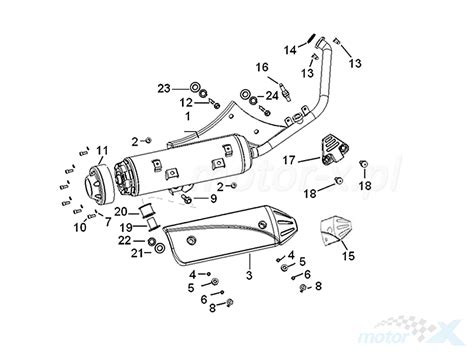 F10 Układ wydechowy Keeway Outlook 150 LC EFI 149 4T motor x pl