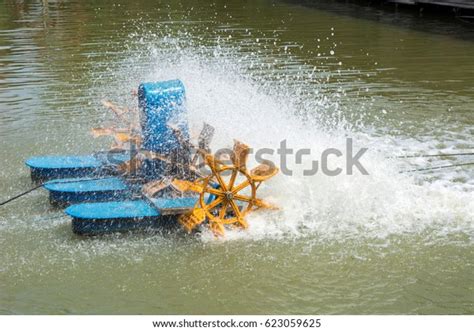 Water Hydraulic Turbine Water Treatment Circulation Stock Photo