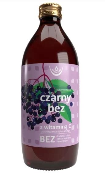 Czarny bez Sok z owoców czarnego bzu z naturalną witaminą C 500 ml