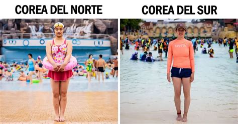 Un Fot Grafo Muestra Las Diferencias Entre Corea Del Norte Y Corea Del