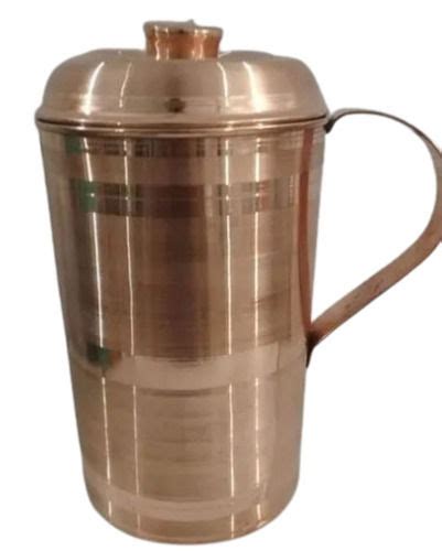 Reddish Brown 16 Inches Plain Round Glossy Finish Copper Water Jug At Best Price In Mathura