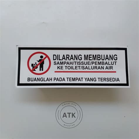 Jual Stiker Larangan Membuang Sampah Stiker Dilarang Membuang Sampah