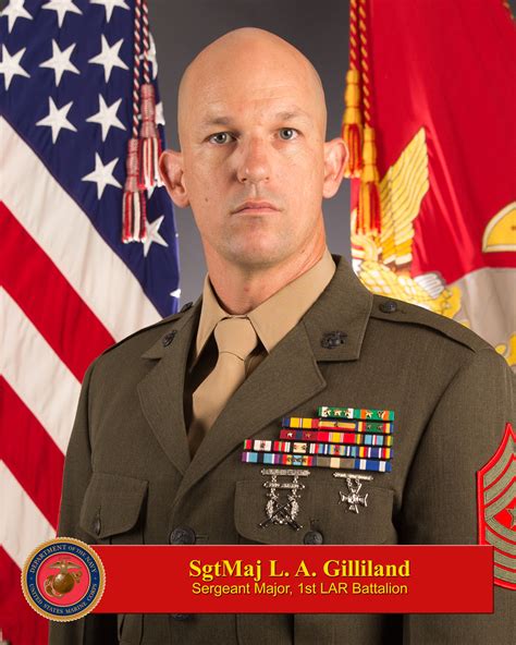 Sergeant Major Luke A Gilliland 1st Marine Division Biography