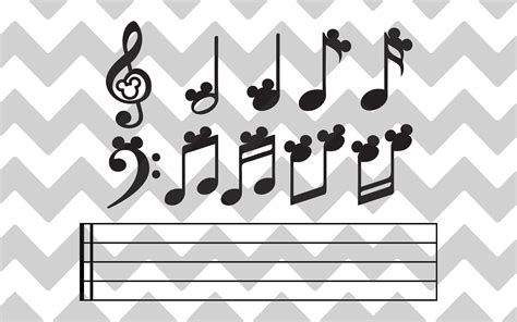 Mickey Ear Inspired Music Notes Svg Png Etsy