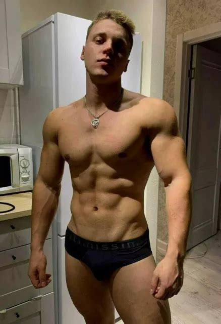 SHIRTLESS MALE MUSCULAR Hunk Man Blond Beefcake Briefs Hot Body PHOTO 4X6 B378 EUR 3 62