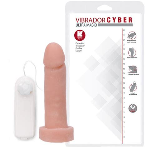 Pênis Cyber Skin Vibrador Multivelocidade 15 5 x 3 7cm SEX SHOP