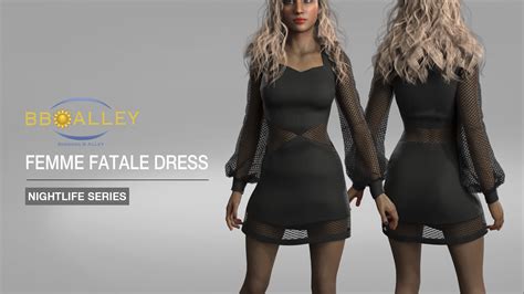 Femme Fatale Dress Character Creator Outfit Reallusion Content Store