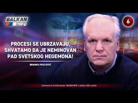 Intervju Branko Pavlovi Procesi Se Ubrzavaju Neminovan Je Pad