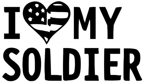 I Love My Soldier Vinyl Wallcar Decal Vinyl Decal Sticker Etsy