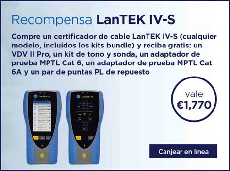 Certificador de redes LanTEK IV S para cobre y fibra óptica Melcox