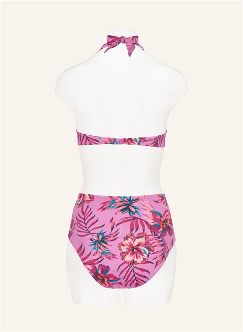 Lidea Neckholder Bikini Top TROPIC RADIANCE in pink fuchsia grün