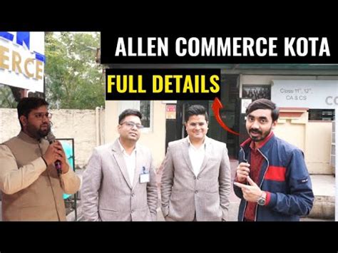 Allen Commerce Kota Full Details Course Batch Update Fee Structure