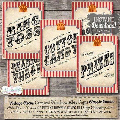 Free Vintage Circus Printables