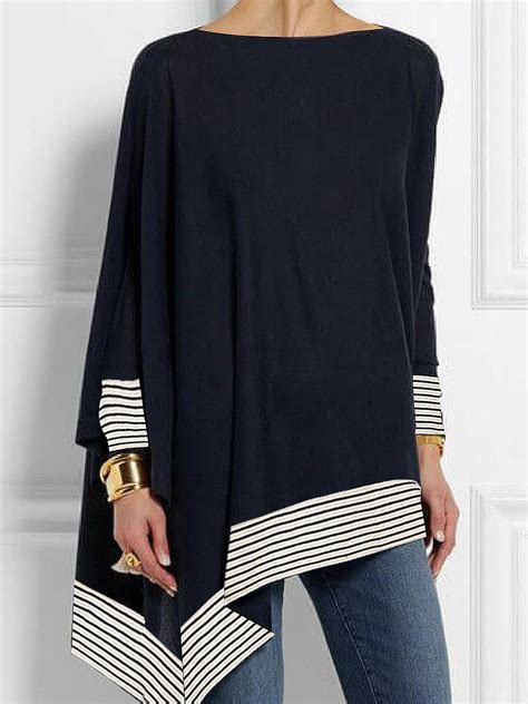 Micro Elasticity Simple Crew Neck Loose Long Sleeve Shirt Stylewe