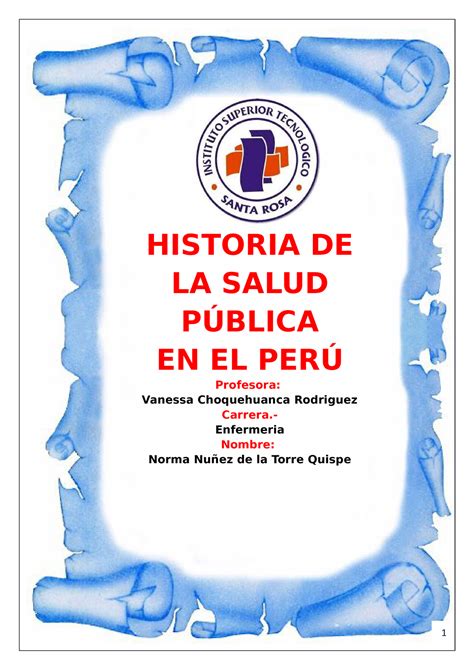 407908343 Monografia DEL Historia Salud Publica HISTORIA DE LA SALUD