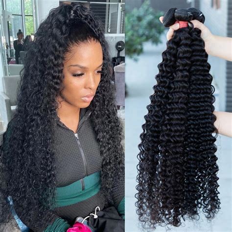 Wigirl Deep Wave 28 30 32 34 40 Inch 1 3 4 Bundles Brazilian Remy Hair Weave Water Wave Human