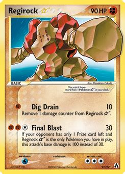 Regirock Ex EX Hidden Legends TCG Card Database Pokemon