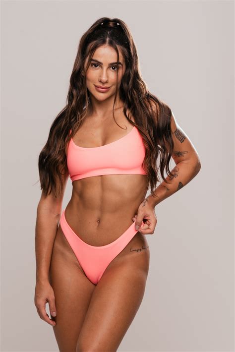 CONJUNTO BIQUÍNI TOP RETO ROSA NEON LUIZA CALDI biquiniBr