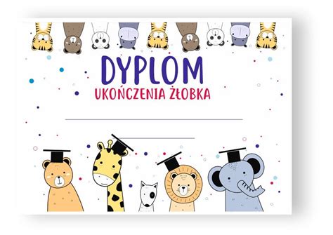 Dyplom ukończenia żłobka Absolwent wzór 7 kup w sklepie online