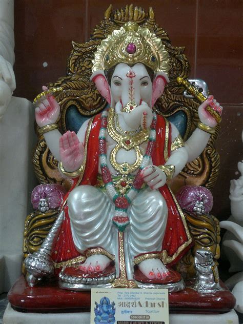 Clay Ganesh Idol Eco Friendly Ganpati Idol Lalbaugcha Raja Off